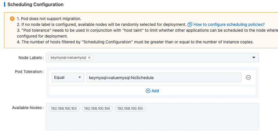 MySQL Scheduling Configuration